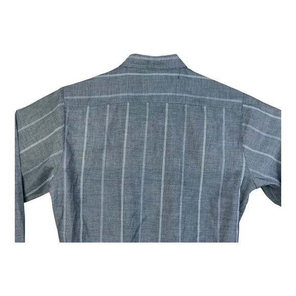 CHESS KING Shirt Mens 15.5 Medium Gray Button up Long Sleeve Check 60s 70s - Picture 6 of 12